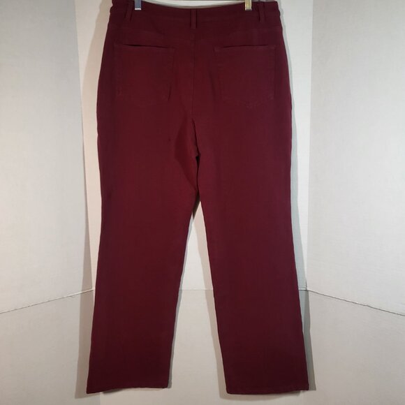 Dream Jeannes by Quacker Factory Women's Stretch Jeans Size 14 Maroon/Plum - Picture 8 of 14